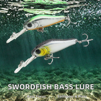 Micro leurre minnow à longue queue, flottant lentement, appât artificiel dur pour la pêche au bar, à la truite, à la perche et aux petits poissons en eau douce, équipement de pêche.