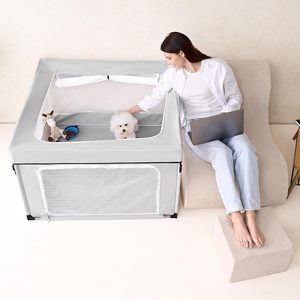 Recinto per Cani con Copertura Superiore e Porta, Robusto Recinto in Oxford per Animali Domestici Piccoli, per Interni o Esterni - Product Image 3