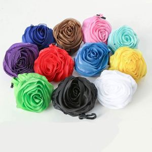 Bolsa de Compras Plegable de Poliéster 190T con Forma de Rosa, Ecológica, Creativa, con Logotipo Personalizado Imprimible - Product Image 2