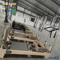 Reformer Pilates en bois d'érable avec demi-tourneuse, équipement de Pilates pour studio, salle de sport commerciale et usage domestique, avec accessoires Pilates