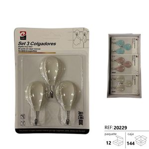 Set di 3 Ganci Trasparenti da Parete Resistenti 2.0Kg - Product Image 3