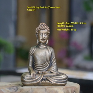 Statue de décoration Bonsaï semi-artisanale bionique, style chinois <span class=keywords><strong>Bouddha</strong></span> Zen, micro-paysage d'intérieur, pour salon, entrée, boutique - Product Image 2