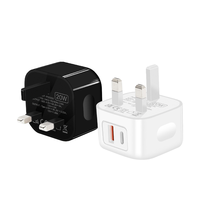 Cargador de Pared Rápido Multi-Puerto USB-C PD de 20W, Adaptador de Corriente CA Compatible con iPhone 12/13 Mini/13 Pro/13 Pro MAX Airpod UK PC