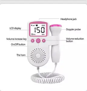 Health and Medical Supplies Ultrasound High Fidelity Sound Portable Pocket Pregnant Baby Infant Mini Fetal Doppler Sounder