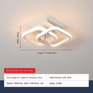 Ventilador de Techo LED Moderno de 5 Aspas con Motor de CC, Cubierta de Acrílico, Base de Vidrio, Regulable, Garantía de 10 Años, Decoración del Hogar, Dormitorio, Vestíbulo, Pasillo - Product Image 5