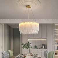 Lustre LED en cristal de cuivre de luxe, luminaire suspendu design moderne avec garantie de 2 ans pour villa, salon, salle à manger, hall