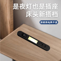 Prise de courant lumineuse intégrée au mobilier, multiprise de bureau et de chevet, rallonge multifonction en acier inoxydable