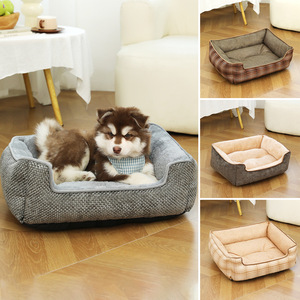 Großhandel Luxuriöses Großes Waschbares Orthopädisches Haustierbett für Hunde und Katzen, Komfortables Quadratisches Haustierkissen - Product Image 2