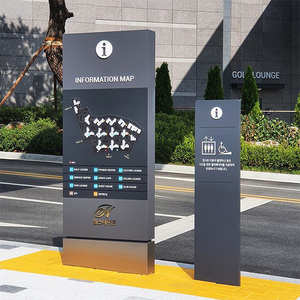 OEM Pylon Dấu Hiệu Đơn Lập Wayfinding Trụ Cột Ánh Sáng Hộp Đường Phố Định Hướng Thông Tin Tin Tin Nhắn Hướng Dẫn Đường Phố Totem Dấu Hiệu Hội Đồng Quản Trị - Product Image 1