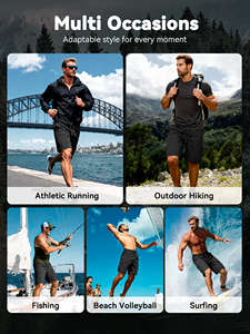 Pantalones Cortos Cargo de Secado Rápido para Hombre, 100% Poliéster, Transpirables, Ligeros, con 6 Bolsillos, para Actividades al Aire Libre, OEM - Product Image 5