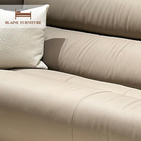 BLAINE Original 1901 Ensemble de canapés sectionnels pour villa, atelier et salon, design extrêmement épuré, en cuir véritable et éponge de haute qualité, Vente chaude