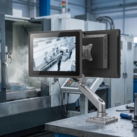 Moniteur industriel robuste étanche IP65 pour machine CNC, écrans tactiles 10 points PCAP, coque métallique, montage VESA, affichage Full HD