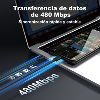 Cable de Datos ESEEKGO G-01AB de Carga Rápida Tipo-C a Tipo-C, 1M 3.3FT, Negro, USB-C a USB para Laptops y Teléfonos Móviles, 3.3FT/1M, Negro
