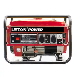 LETON POWER Generador de energía portátil 5.0Kva 5Kw Generador Gasolina 220V Generador de grupo electrógeno de gasolina