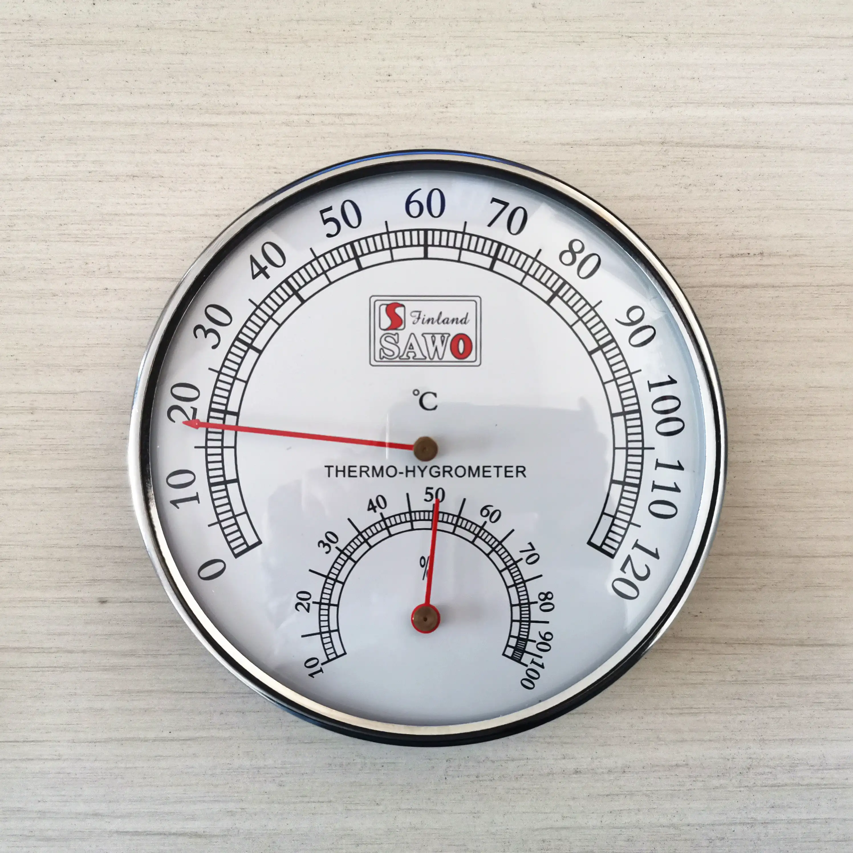 غرفة ساونا داخلية ودرجة الحرارة مقياس الرطوبة