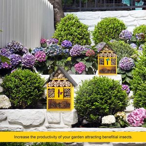 Casetta Interattiva in Legno per Api - Alloggio Naturale per Api Solitarie e Habitat per Insetti - Cassetta Nido da Esterno per Insetti Polinizatori e Api da Giardino - Product Image 5