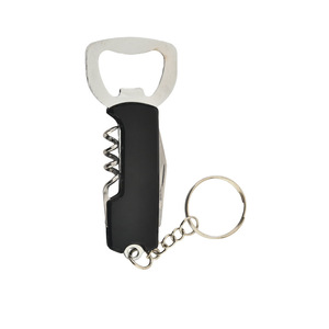 Décapsuleur en bois porte-clés, lot de 24, tire-bouchon multi-outils en acier inoxydable, ouvre-bouteille portable pour vin et bière, design plat simple - Product Image 5