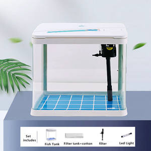 Groothandel Trendy Mini Kantoor Woonkamer Helder Glas Klein Vis <span class=keywords><strong>Aquarium</strong></span> - Product Image 4