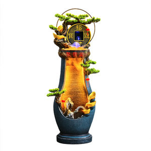 Chinese Style Flowing Water <b>Ornament</b> <b>Large</b> Size 53x43x168cm With Backlight Floor Standing Indoor Decoration For Living Room - Product Image 5