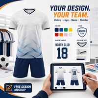 Maillot de football personnalisé en gros, OEM, sublimation, séchage rapide, respirant, tenue d'équipe de club avec logo, nom et numéro