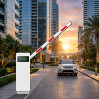 Barrière de parking à écran LED personnalisée, élégante, blanc nacré, moteur sans balais DC24V pour parking intelligent