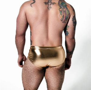 Costume da Bagno Uomo Nanning PATON Personalizzato in Oro Massiccio Sunga Million <span class=keywords><strong>Bucks</strong></span> con Lacci Laterali - Product Image 2
