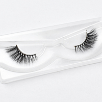 Marque privée coin court demi-cils oeil de renard soie chat cils moelleux vaporeux D Curl à la main demi-bande cils