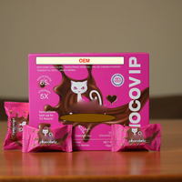 Vente en gros de chocolat pour femmes, boîtes-cadeaux de luxe en carton ondulé pour les compléments alimentaires à base de plantes Pink Pussycat Chocovip