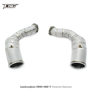 Tuyau de descente d'échappement à haut débit de <span class=keywords><strong>prix</strong></span> usine pour <span class=keywords><strong>Lamborghini</strong></span> <span class=keywords><strong>URUS</strong></span> 4.0 2018-2019 en-tête de tuyau avant d'échappement en acier inoxydable - Product Image 2