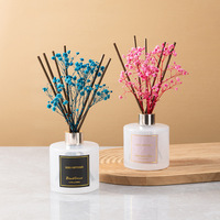 Diffuseur de parfum d'ambiance 200 ml Ciel étoilé aux fleurs séchées, sans flamme, pour usage intérieur et toilettes