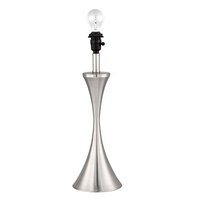 Lampe de table en lin gris avec base en nickel brossé et abat-jour en tissu, lampe de chevet à une lumière, lampe de table à tête unique avec abat-jour en lin