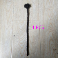 Dreadlocks brésiliennes en cheveux humains Remy, prêtes à être expédiées, extensions de tresses au crochet, 0,6 cm, mèches de tresses crépues