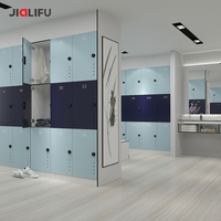 Casilleros Compactos de HPL Laminado para Gimnasio con Cerraduras Electrónicas y de Llave, Estructura Ensamblada para Vestuarios