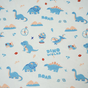 Manta de forro polar supersuave con diseño de burbujas 3D Dino World Print para bebé Chico, suave, acogedora, cálida, manta personalizada - Product Image 2