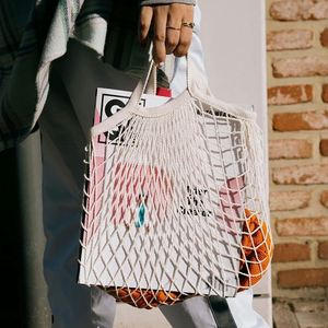 Wholesale Mini Cotton Mesh <b>Bag</b> Custom Mesh Tote <b>Bag</b> with Brand Label Reusable Farmers Market Cotton Shopping <b>Net</b> <b>Bag</b> - Product Image 5