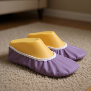 Manchettes de ballerine, chemise, pantoufles violettes et jaunes pour usage quotidien, en polyester - Product Image 2