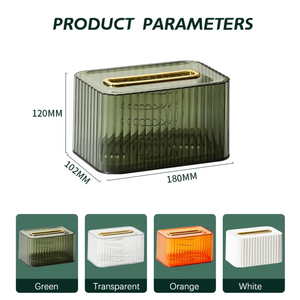 Yaratıcı doku kutusu özelleştirilmiş plastik şeffaf doku kutusu moda plastik peçete kutusu için özel sıcak satış peçete tutucu masa - Product Image 6