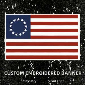 Bandera Impermeable Personalizada de Fábrica de 3x5 Pies, 100% Poliéster, Bandera Histórica Americana de Betsy Ross con 13 Estrellas para el Día de la Independencia - Product Image 2