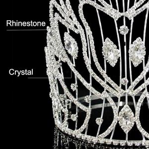 High <span class=keywords><strong>Queen</strong></span> bijoux pour femmes coréen Ins Style strass diamant cristal Bling mariée gland luxe strass cheveux accessoires - Product Image 4