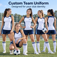 Maillot d'entraînement sans manches personnalisé pour femme, maillot de football entièrement sublimé, uniforme d'équipe de football, club OEM