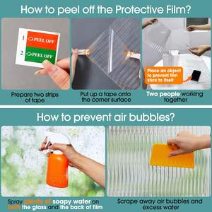 UDK Prix de gros Film adhésif cannelé <span class=keywords><strong>pour</strong></span> <span class=keywords><strong>vitre</strong></span> de fenêtre Translucence Privacy <span class=keywords><strong>autocollant</strong></span> <span class=keywords><strong>pour</strong></span> <span class=keywords><strong>vitre</strong></span> rosée - Product Image 6