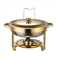 RVS Goud/Zilver Voedselwarmerset 3-4 Stuks Elektrische Lunchbox Container Commerciële Buffet Catering Restaurant