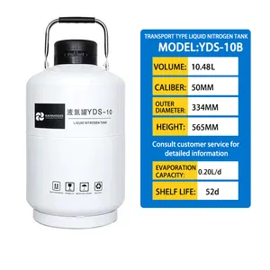 Garrafa de inseminação de vaca barata 10l, biberão para refrigerador, biberão Duval, tanque de nitrogênio líquido, fazenda de gado YDS-10B