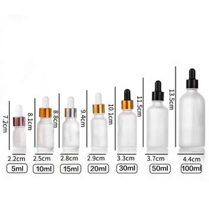 5ml 10ml 20ml 50ml <span class=keywords><strong>60ml</strong></span> 100ml tinh dầu Vàng Nhôm Nắp bao bì <span class=keywords><strong>dropper</strong></span> chai thủy tinh mỹ phẩm rõ ràng chai thủy tinh - Product Image 2