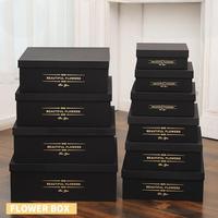 Ensemble de 10 boîtes cadeaux rectangulaires pour fleurs, boîtes en papier empilables, décoration florale de mariage, fête, écologiques, rangement artisanal