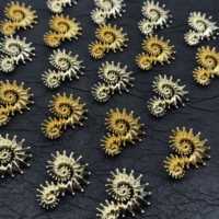 Kancing Logam Vintage Sun Spiral Nautilus Berlapis Emas Matte, Kancing Dekoratif untuk Pakaian Luar & Busana Fashion