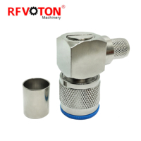 Connecteur RF N mâle DC-11GHz N-CJW-7 à sertir en angle droit pour câble coaxial micro-ondes RG8 LMR400 KSR400 7D-FB