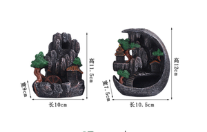 Nouveau brûleur d'encens à reflux en résine en forme de <span class=keywords><strong>montagne</strong></span>, fontaine cascade, support en céramique, cônes d'encens, décoration artisanale pour la maison - Product Image 4