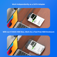 2-in-1 SATA 3 ke USB 3.0 Adapter 5Gbps 2.5 "3.5 \" Hard Disk Converter Gratis plastik HDD kandang & USB kabel alat desain