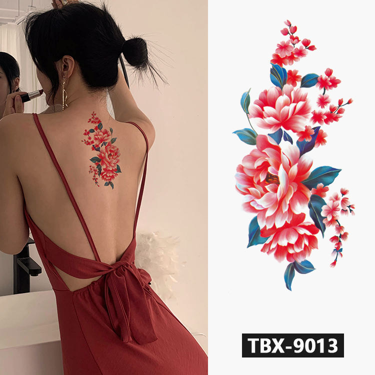 mujer espalda tatuajes temporal para animar tu look